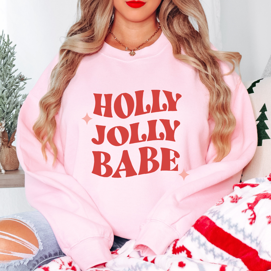 Holly Jolly Babe Christmas Crewneck