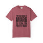 Pink t-shirt with black text reading 'I'm holding a marg so yeah, I'm pretty busy'