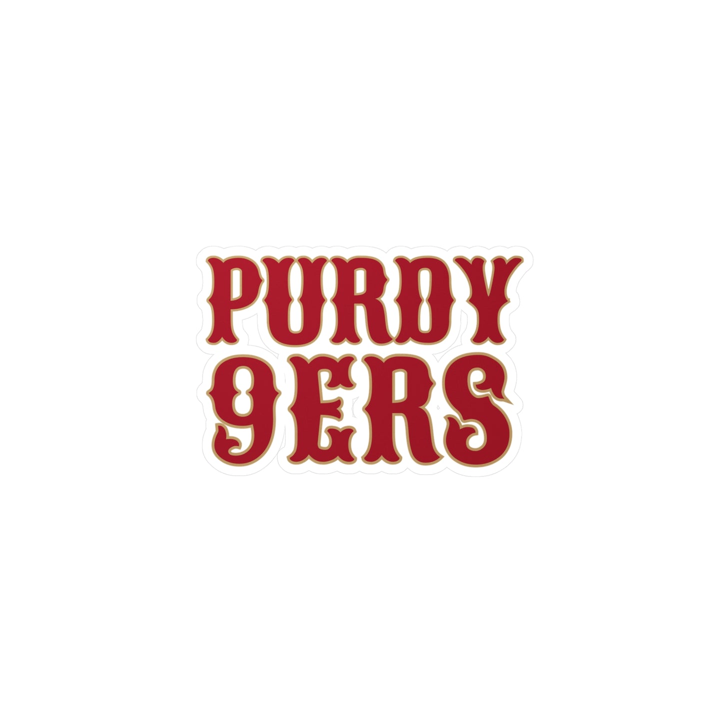 Purdy 9ers Sticker