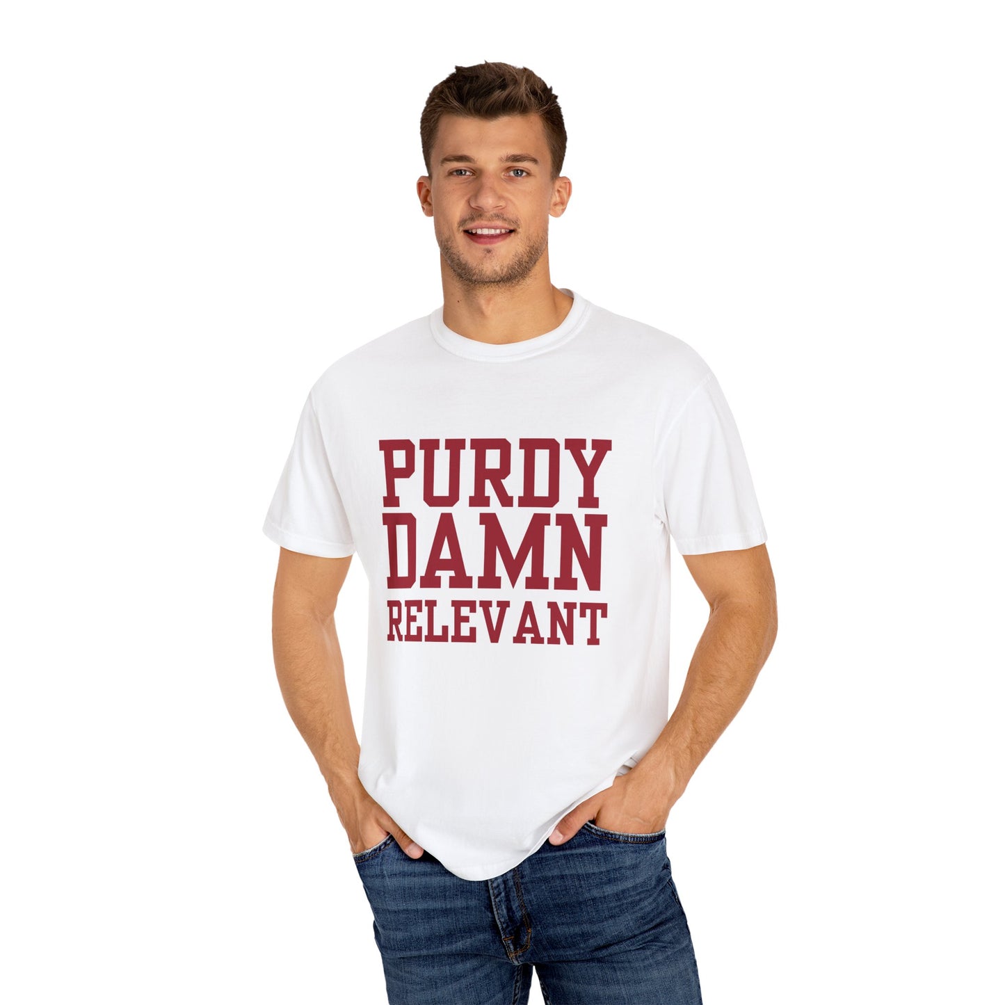 Purdy Damn Relevant Shirt | Brock Purdy 49ers Fan T-Shirt | Red Graphic