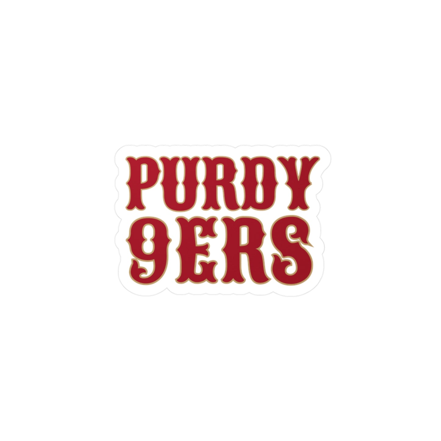 Purdy 9ers Sticker