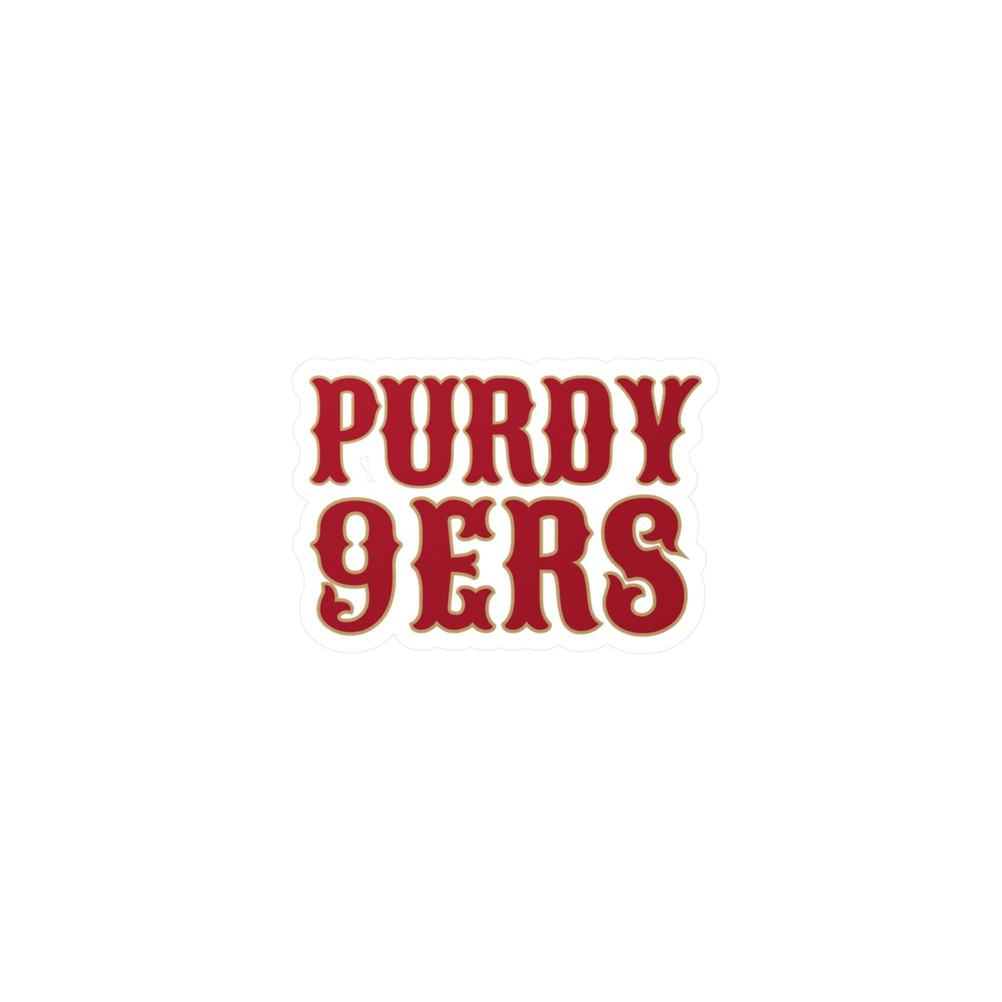Purdy 9ers Sticker