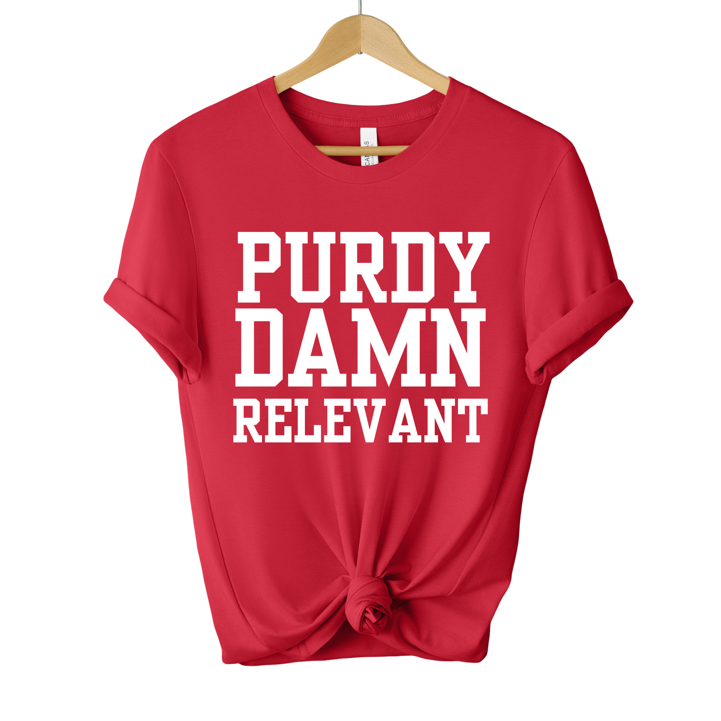 Purdy Damn Relevant Red Tee