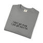 Folded gray t-shirt with 'I don't get drunk. I just get more fun." text in black