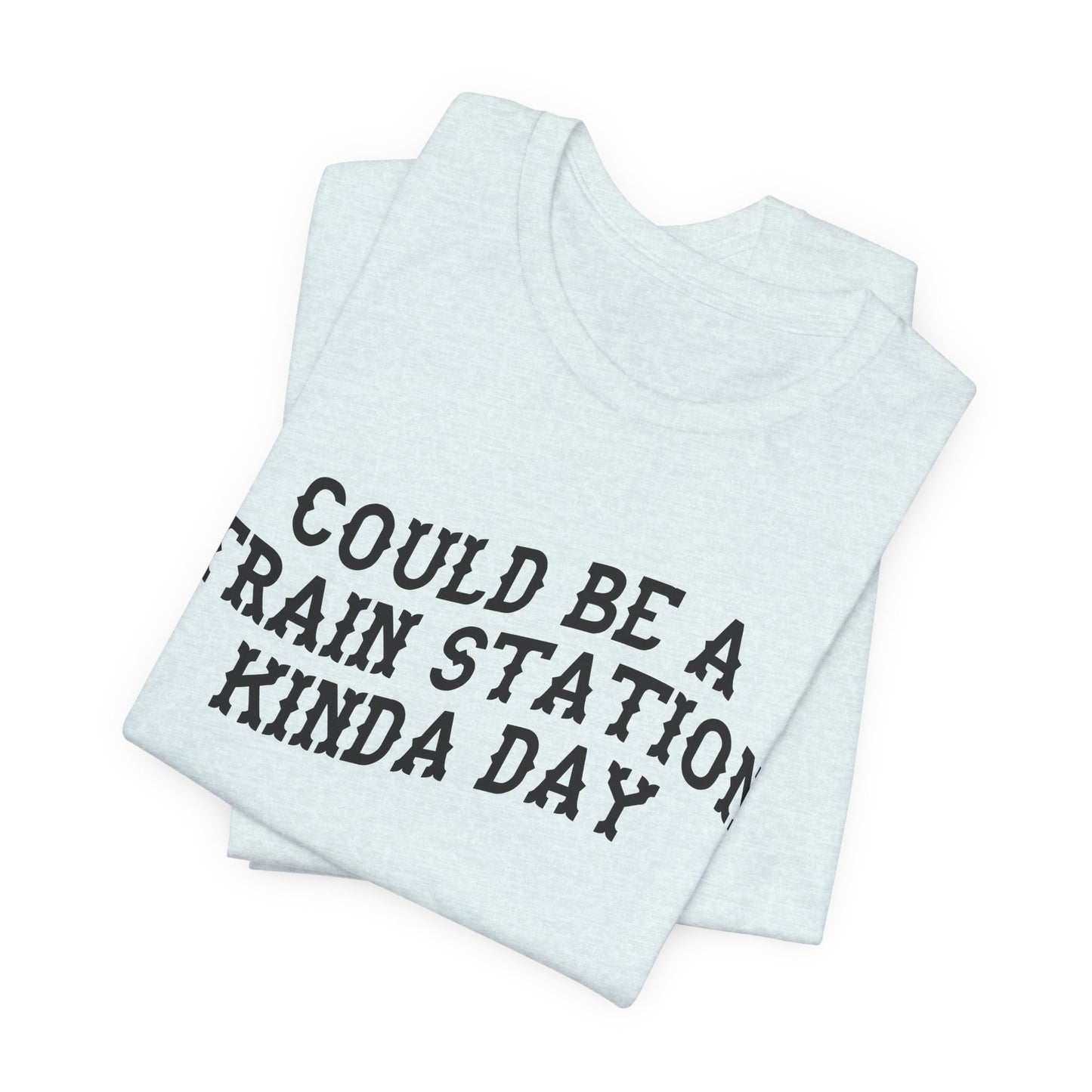 Light blue tank top with text on a white background
