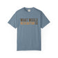 Blue t-shirt with 'What Would Beth Dutton Do' text on a white background