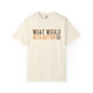 Beige t-shirt with 'What Would Beth Dutton Do' text on a white background
