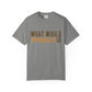 Gray t-shirt with 'What Would Rip Wheeler Do' text on a white background